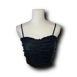 Forever 21 Cottagecore Smocked Crop Top with Ruffle Detailing